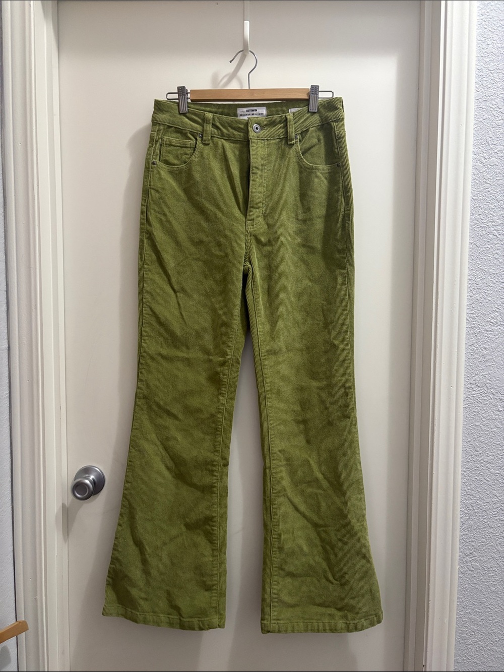 Cotton On Olive Green Corduroy Flare Jeans